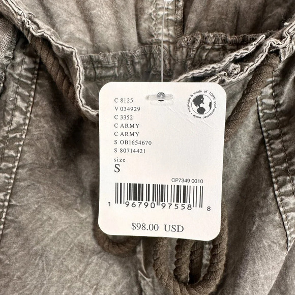 Free People Moon Bay Parachute Shorts in Army - Picture 7 of 8